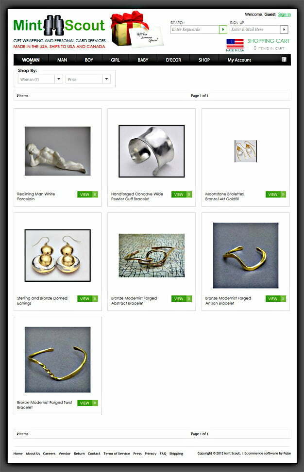 Mintscout product category woman