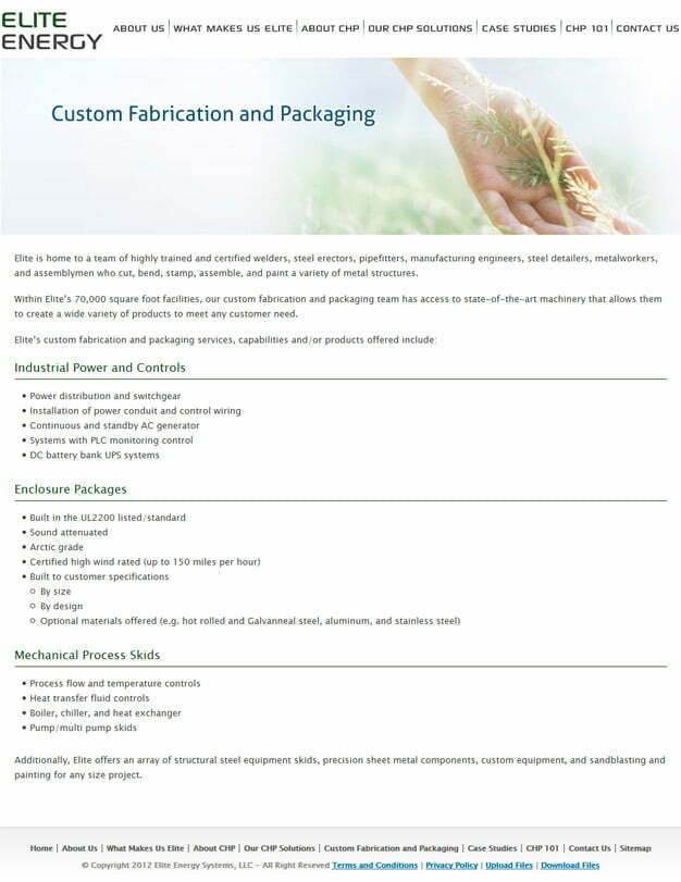 Pulse delivers custom website for energy management company Elite