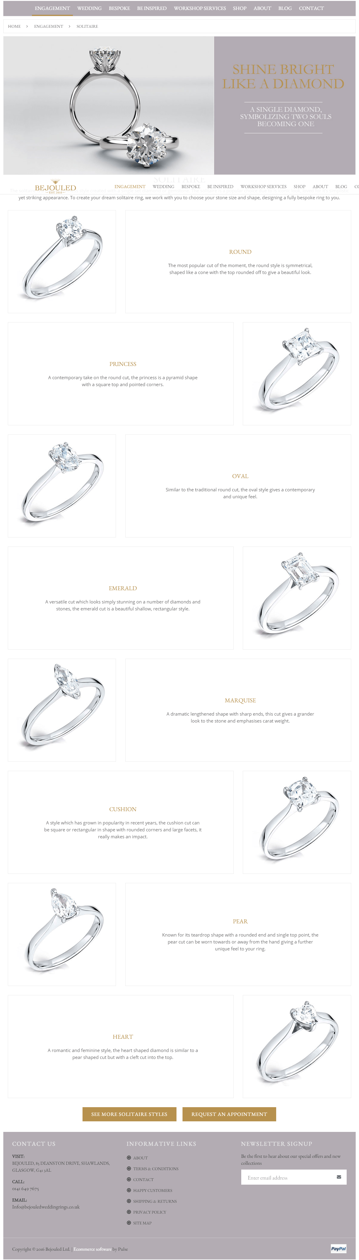 Solitaire engagement rings