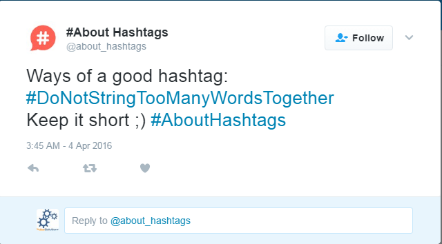Hashtag etiquette