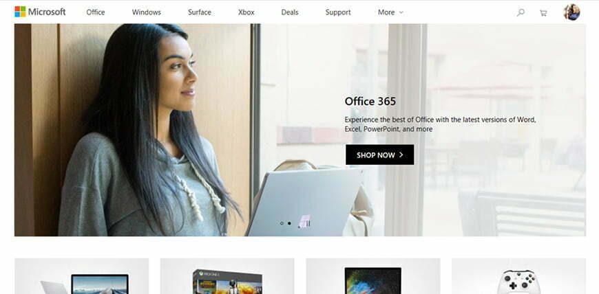 Landing-page-Microsoft