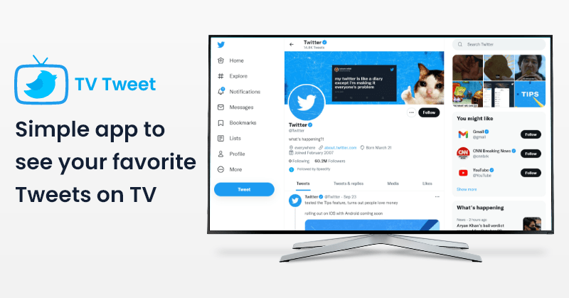 Twitter TV App - TV Tweet Android App - Twitter Feed on TV