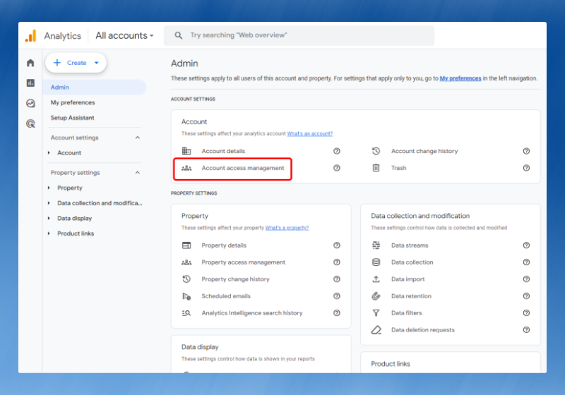 Go to Access Management