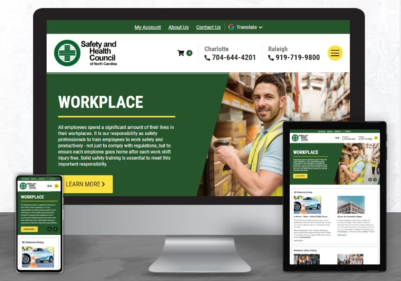Improving the Web Design of Safety and Health Council of North Carolina