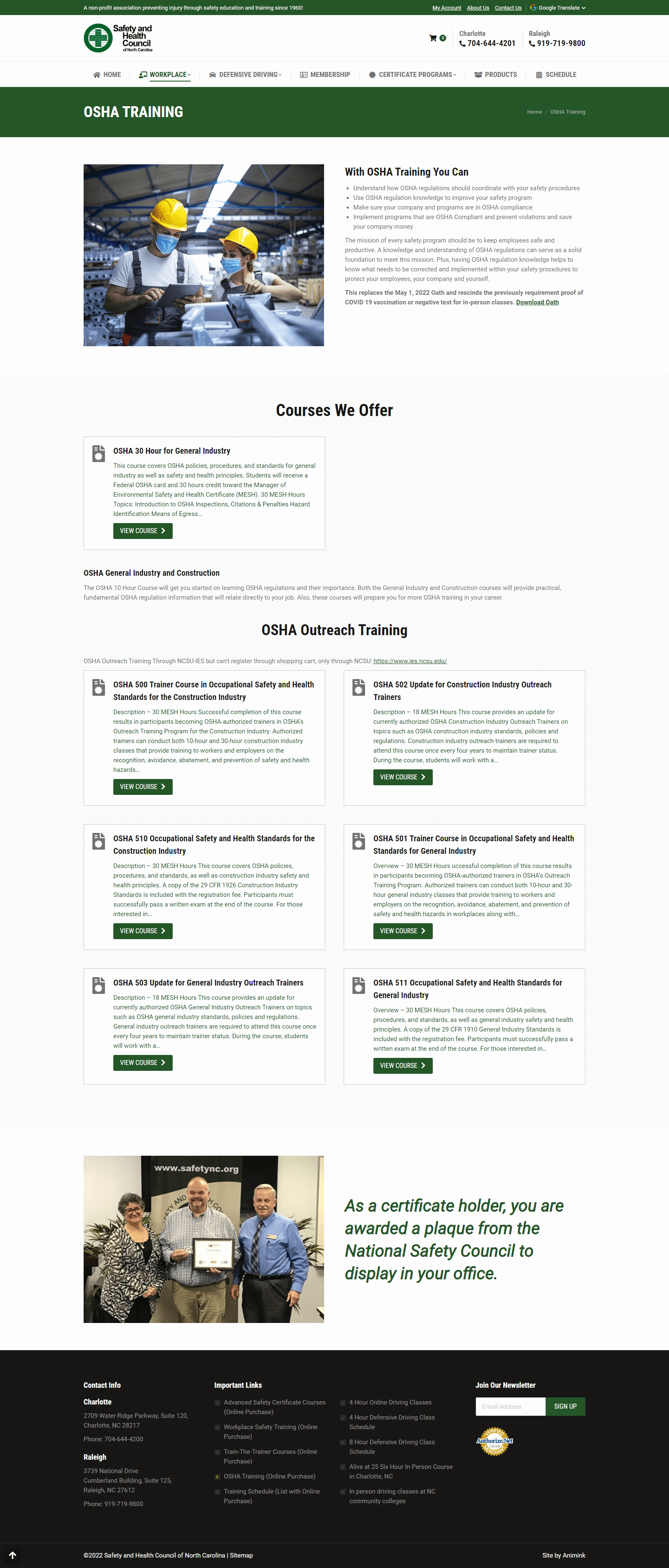 Safety-and-Health-Council-of-North-Carolina-OSHA-Training